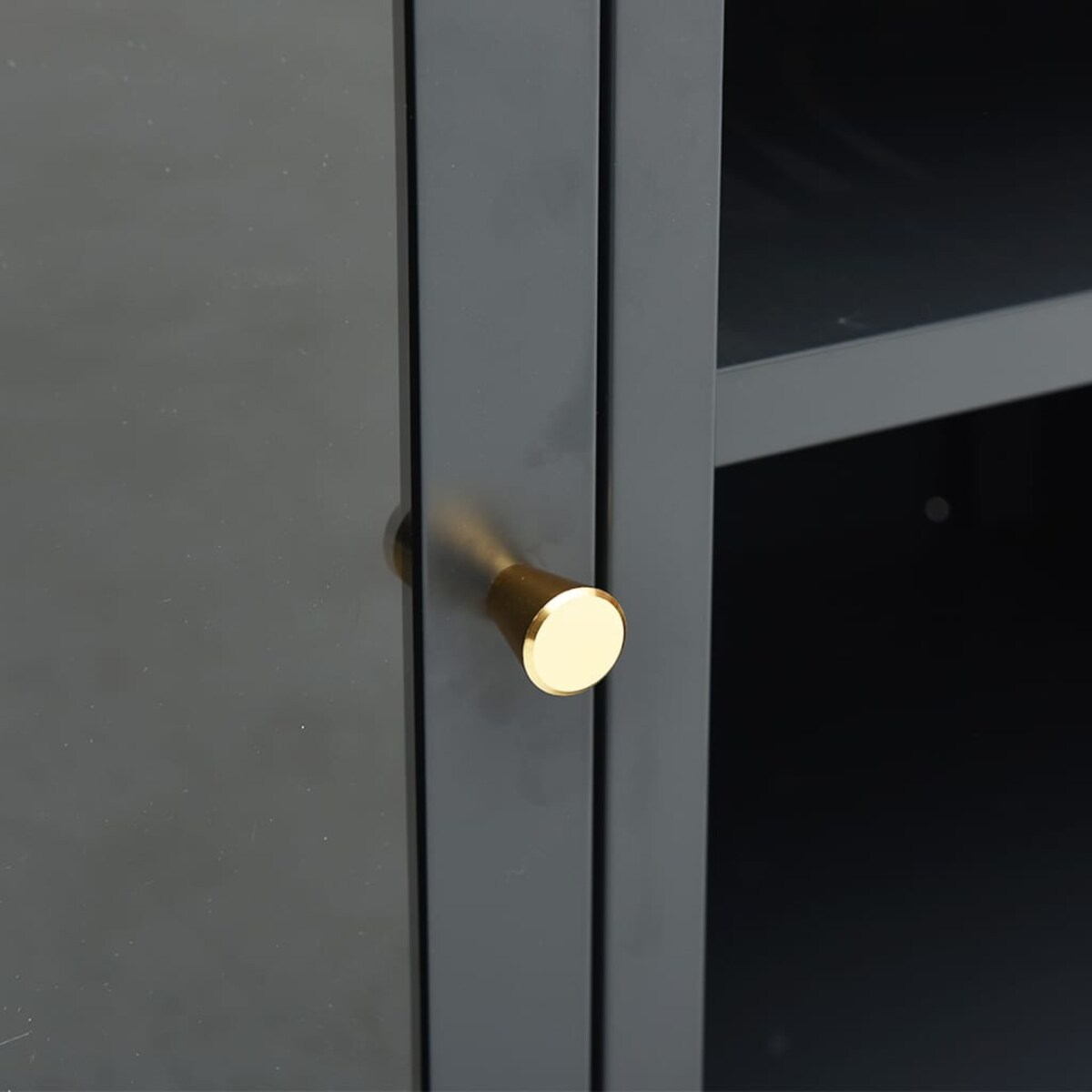 vidaXL Szafka pod telewizor, antracytowa, 105x35x52 cm, stal i szkło