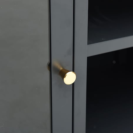 vidaXL Szafka pod telewizor, antracytowa, 105x35x52 cm, stal i szkło