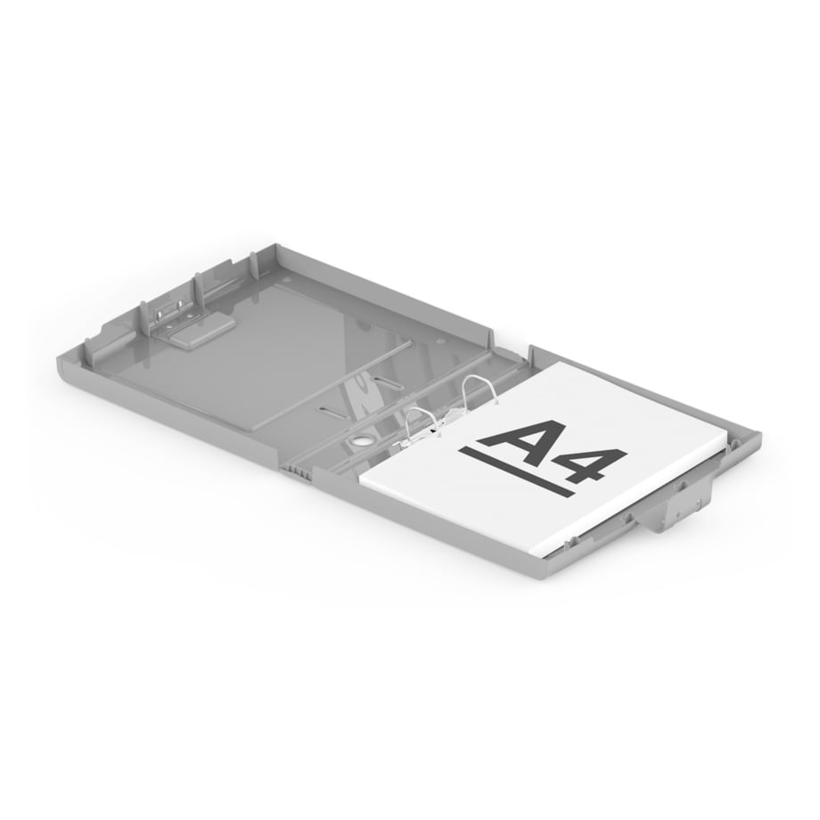 Segregator A4 Na Dokumenty Stojący 5 Cm Wąski Plastikowy Nowoczesny Jasnoszary