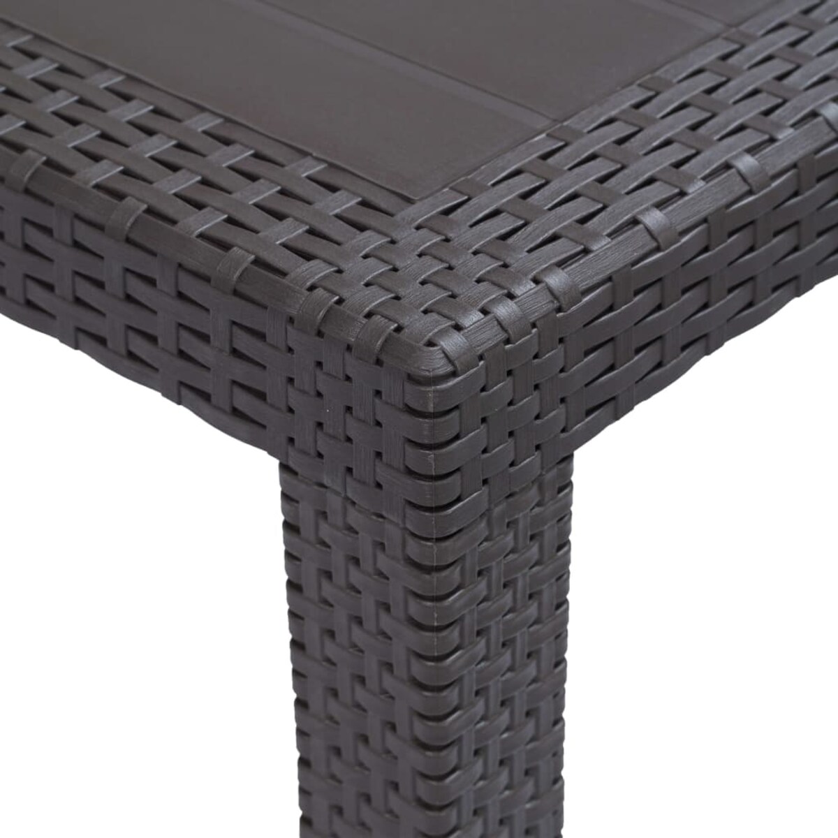 vidaXL Stół ogrodowy, 150x90x72 cm, plastikowy, brązowy