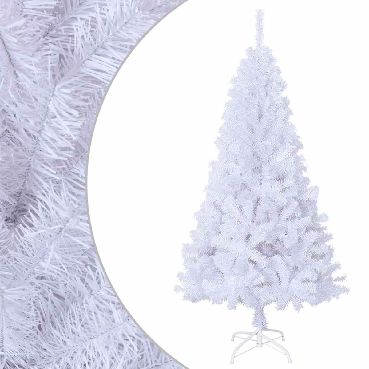 vidaXL Sztuczna choinka o grubych gałązkach, biała, 120 cm, PVC