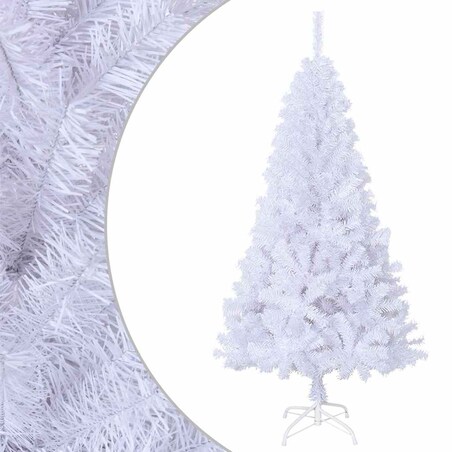vidaXL Sztuczna choinka o grubych gałązkach, biała, 120 cm, PVC