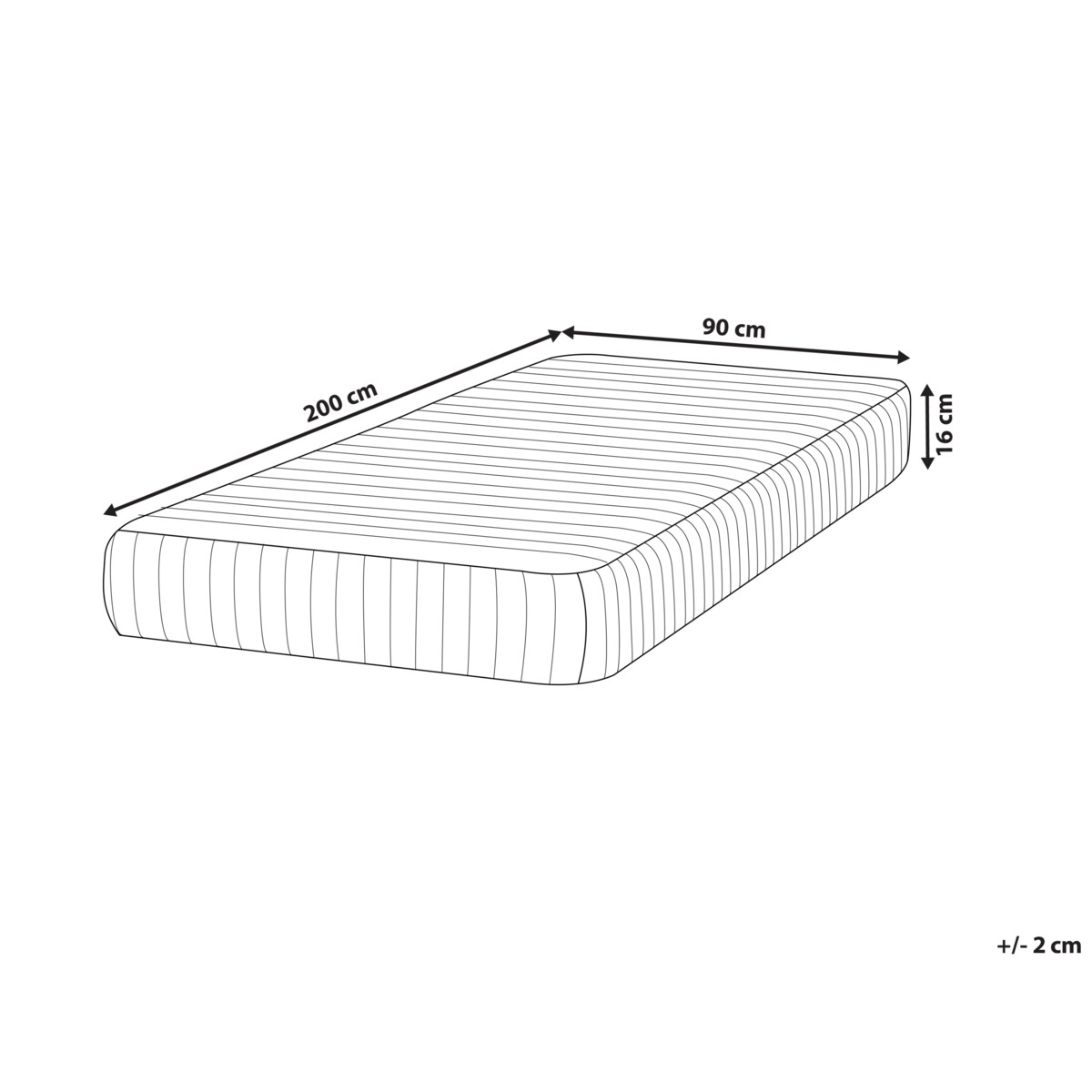 Materac kieszeniowy MISTY H3/4 twardy 90 x 200 cm
