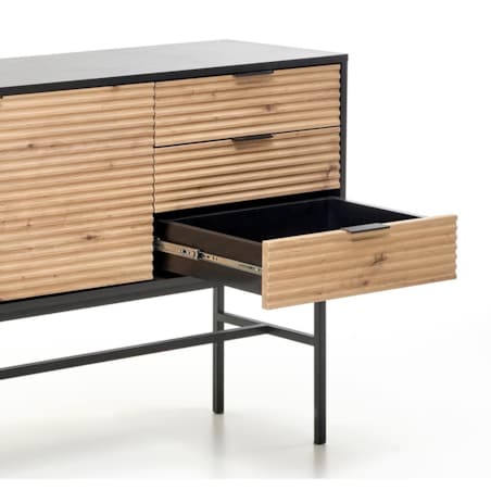 KOMODY Nihala 160/40/86 cm DĄB ARTISIAN styl loftowy MDF