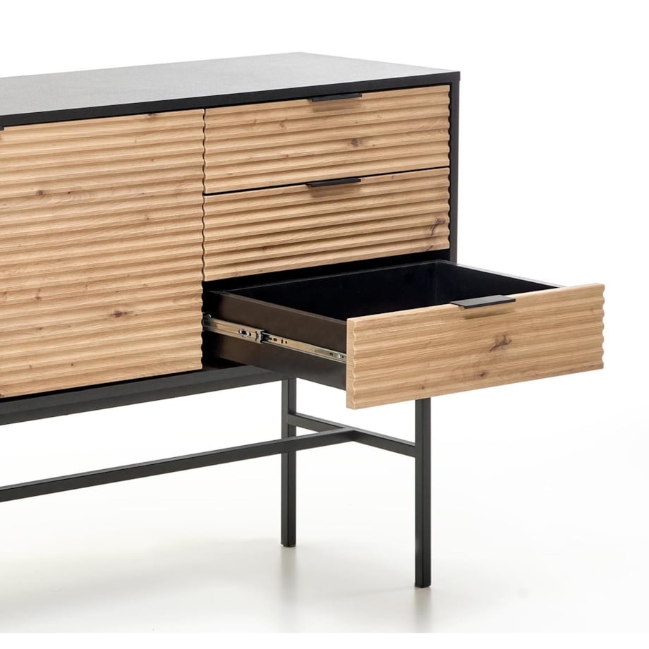 KOMODY Nihala 160/40/86 cm DĄB ARTISIAN styl loftowy MDF