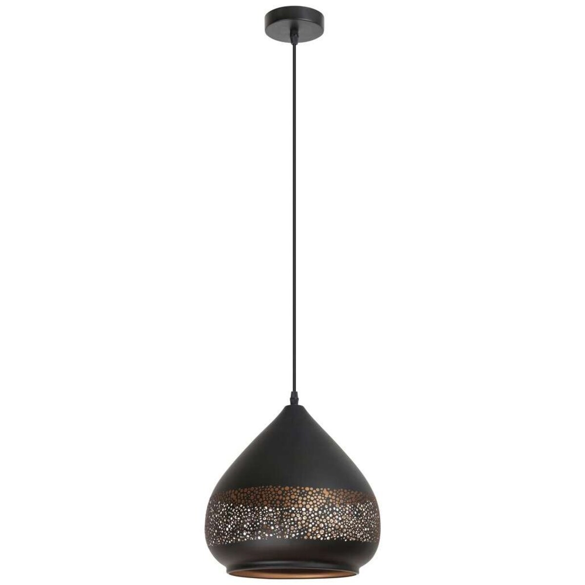 LAMPA wisząca KAIA 2278 Rabalux ażurowa OPRAWA orientalny zwis czarny złoty