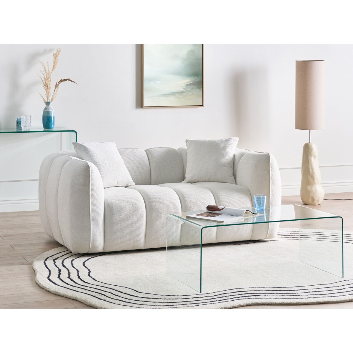 Sofa NESS Złamana biel dla 2 osób