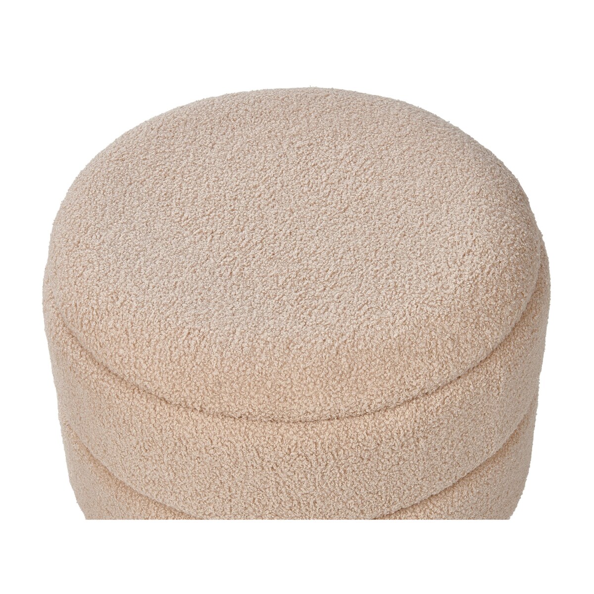 Stołek ze schowkiem boucle beżowy OKATON