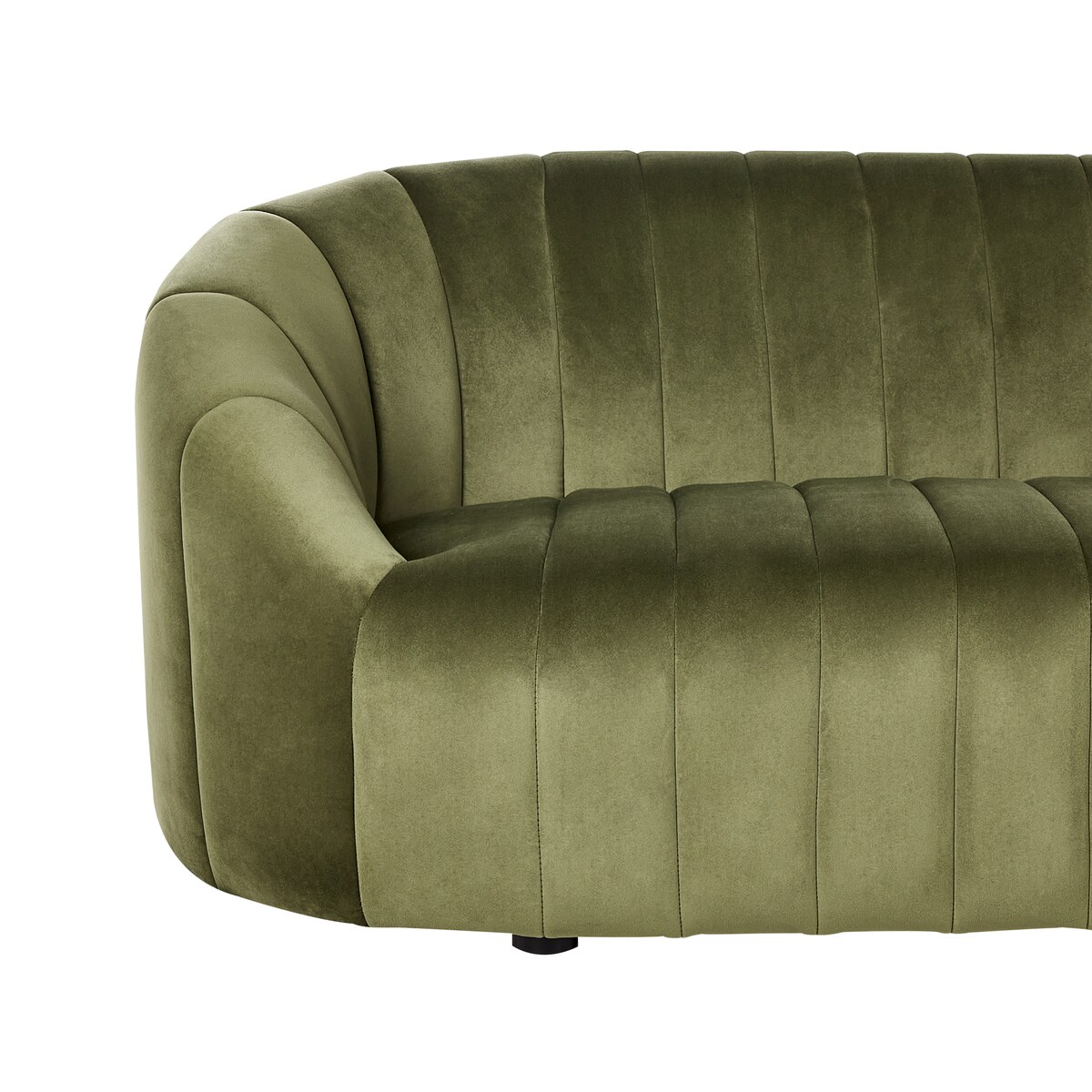 Sofa dla 3 osób MALUNG Welur Ciemnozielony
