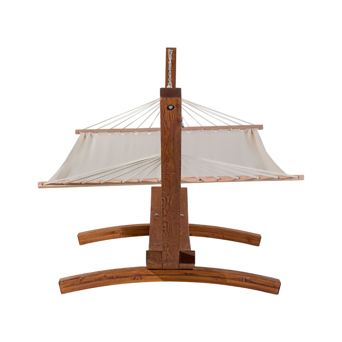 Hamak ogrodowy drewniany beżowy TREVISO