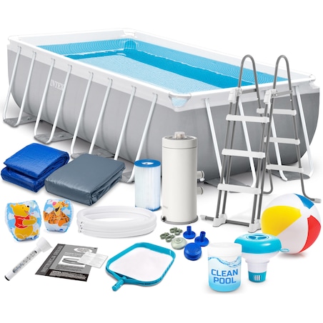 Basen ogrodowy stelażowy 488x244x107 cm INTEX zestaw 18w1