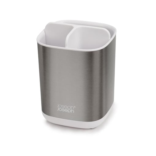 Organizer na szczoteczki M (biały) Easy Store Steel, 12 x 9.5 x 9.5 cm, Joseph Joseph