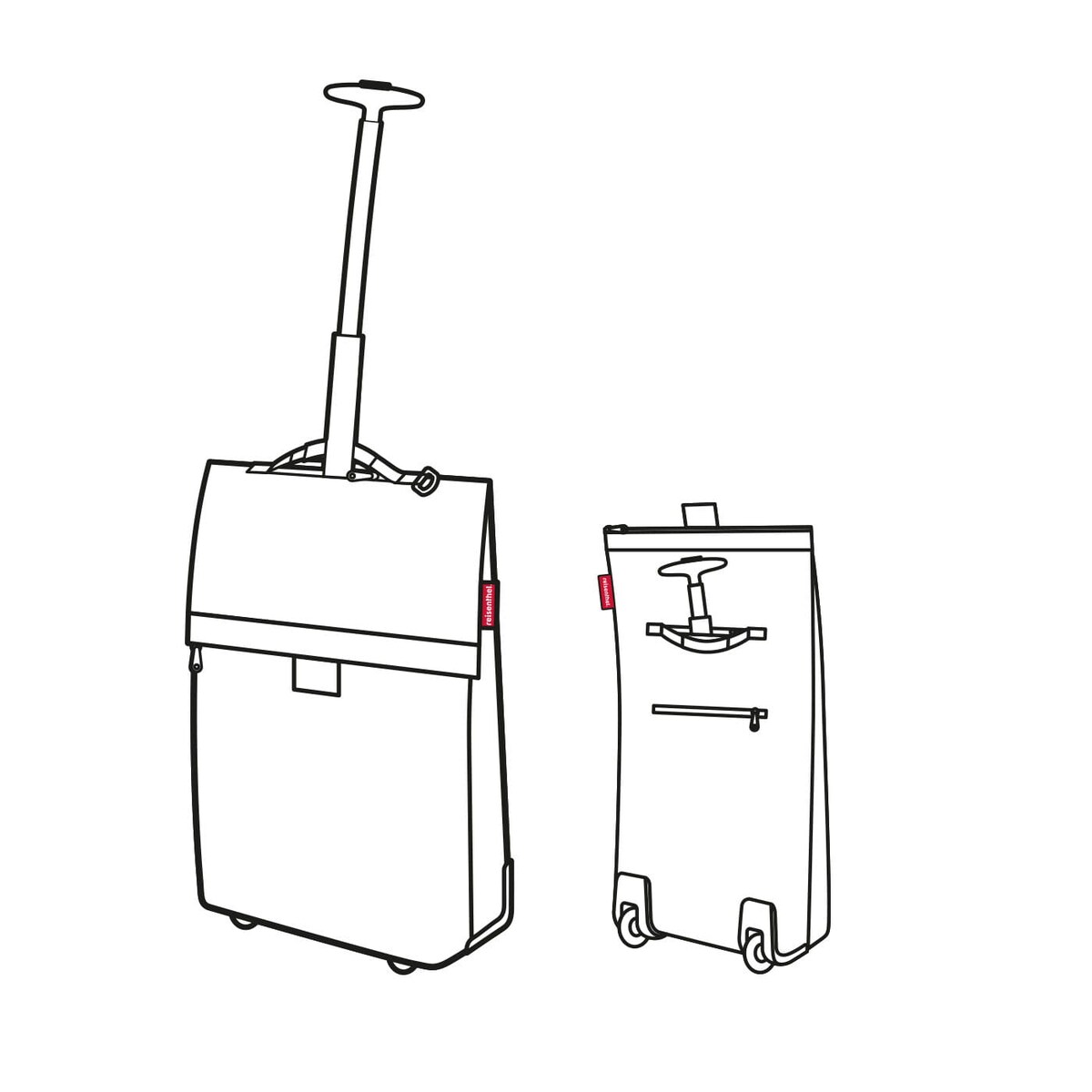 Wózek na zakupy TROLLEY M FRAME, dots white