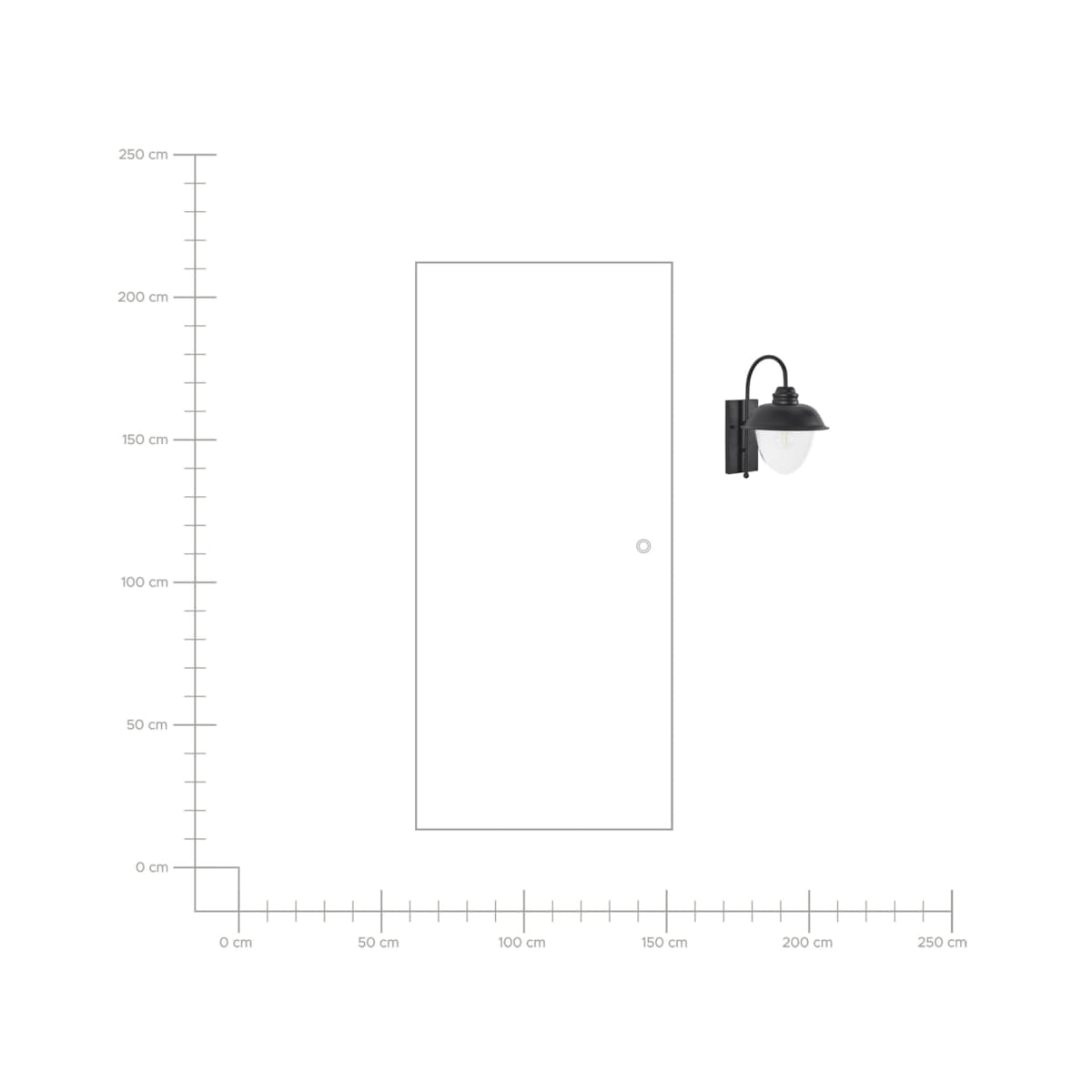 Lampa ścienna zewnętrzna czarna BANKA