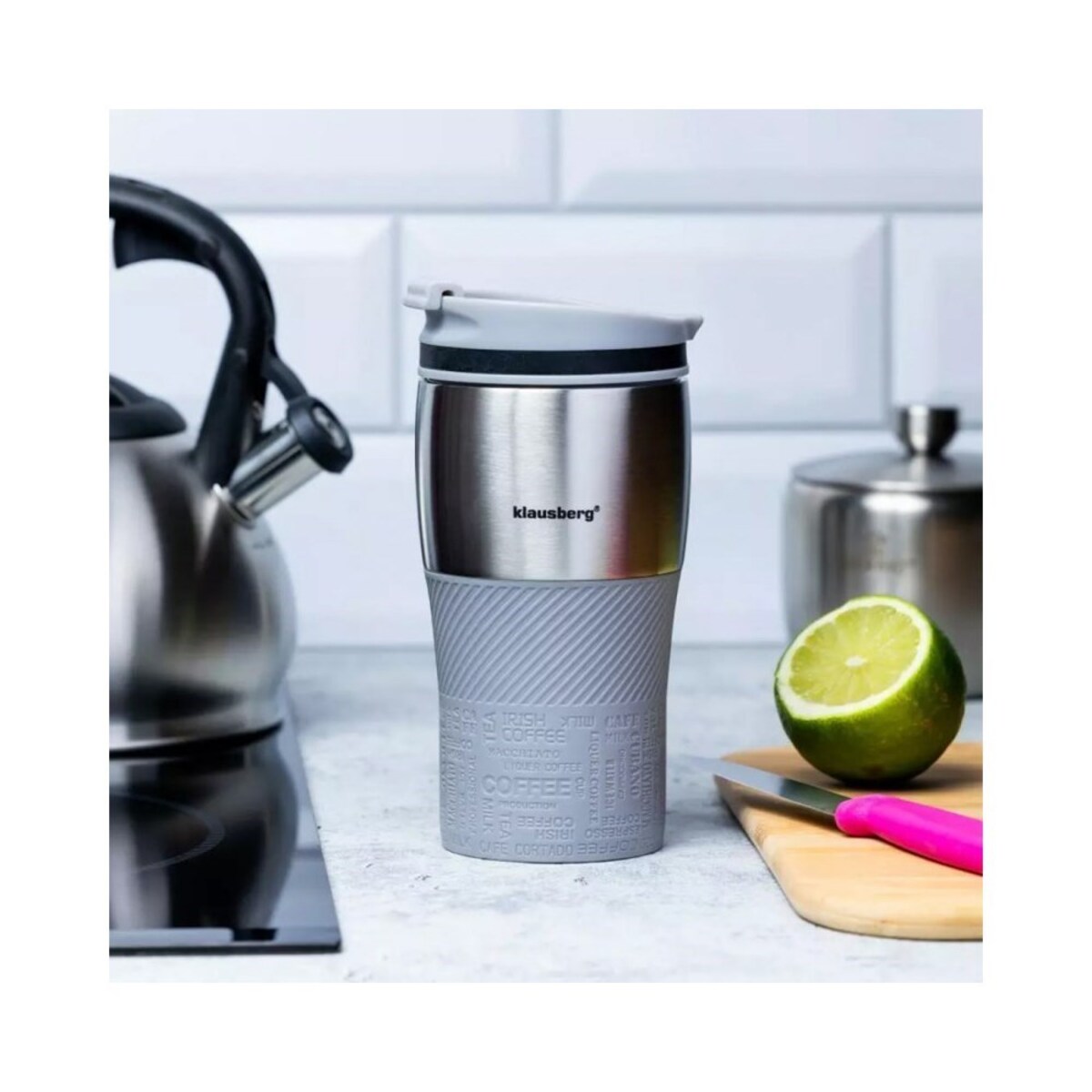 Kubek termiczny mały 280ml KLAUSBERG szary