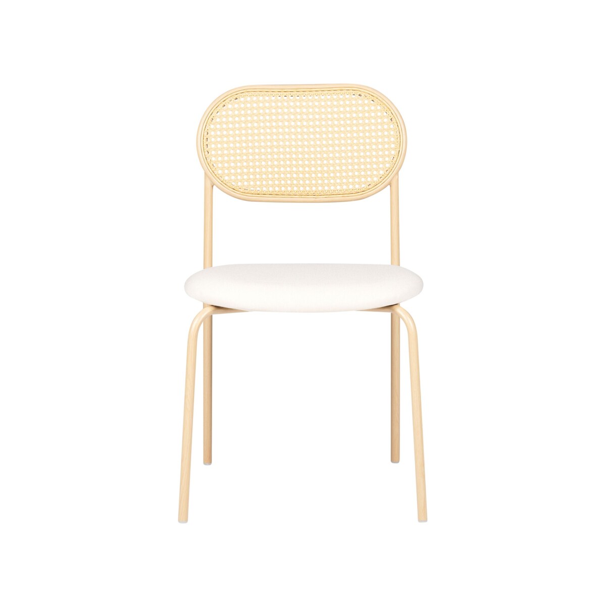 Zestaw 2 krzeseł do jadalni ADAVER Metal Jasnobrązowy