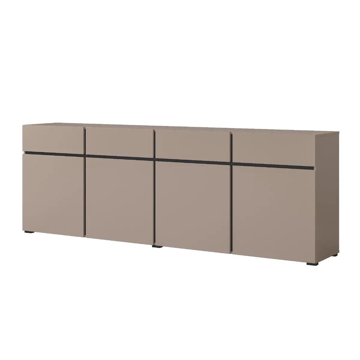 Komoda CROSS 4D4S 225cm congo/czarna