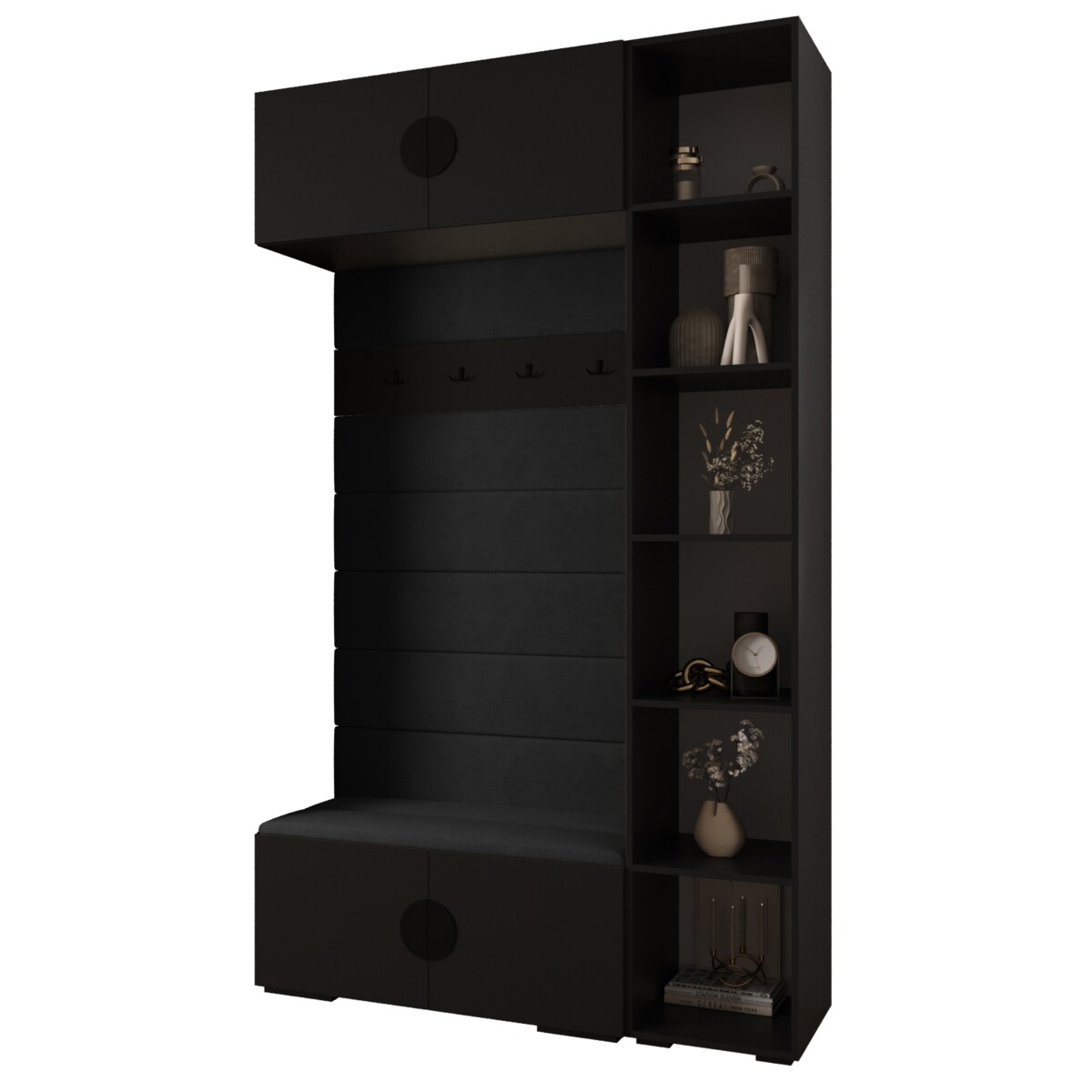 Garderoba do przedpokoju INOVA 4 Z20 czarny+czarny+manila18