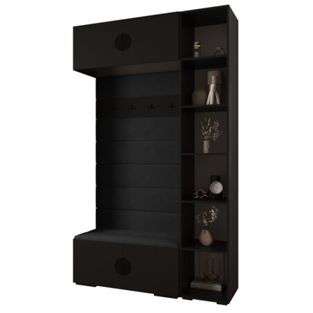 Garderoba do przedpokoju INOVA 4 Z20 czarny+czarny+manila18