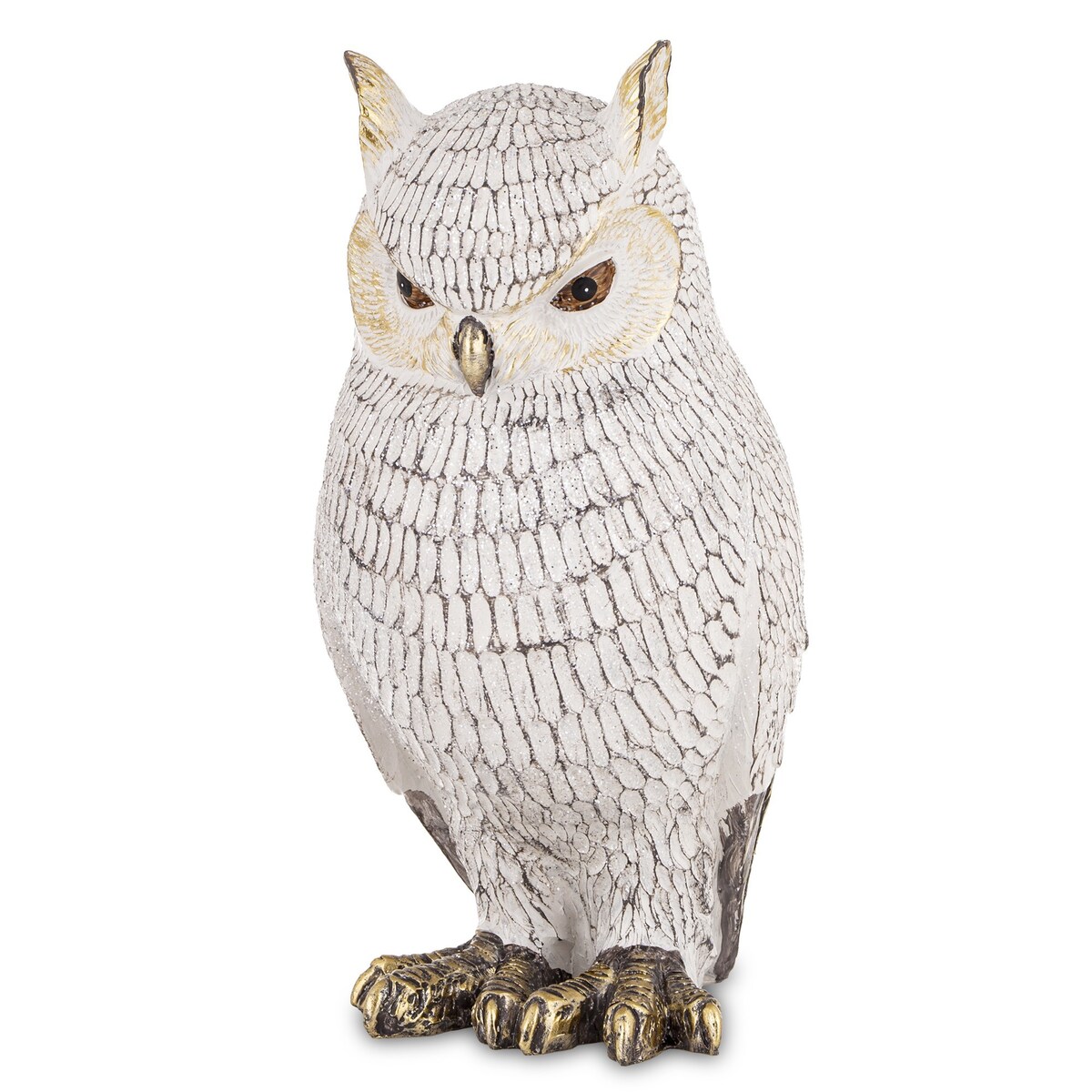 Dekoracja - biała sowa 21x10,5x12 cm NOCTUA-2