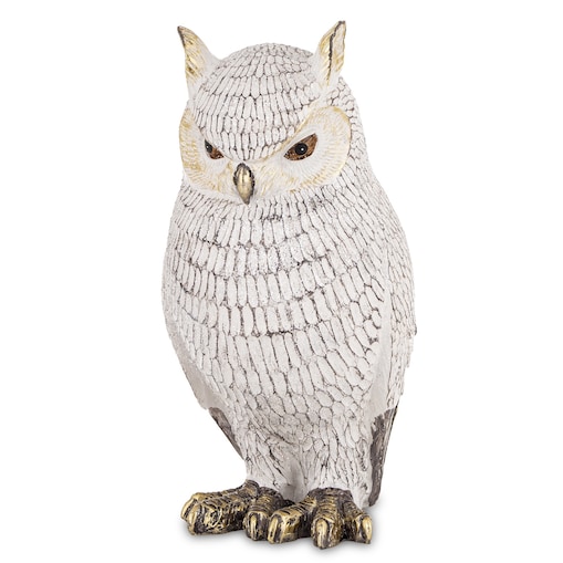 Dekoracja - biała sowa 21x10,5x12 cm NOCTUA-2
