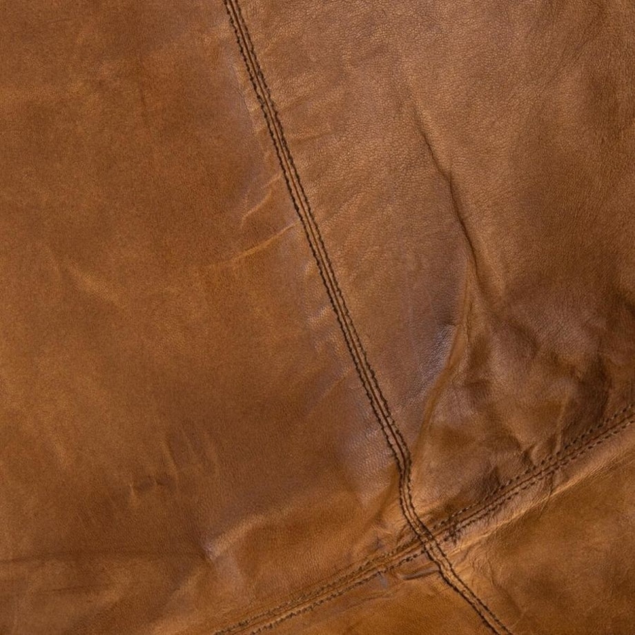 Fotel BUTTERFLY skóra naturalna koniakowy brąz