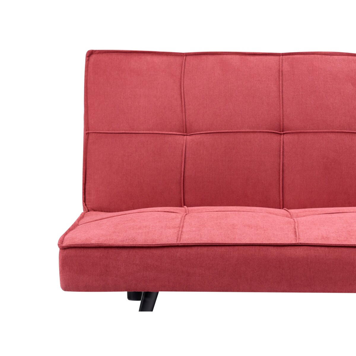 Sofa rozkładana HASLE Czerwony Tkanina
