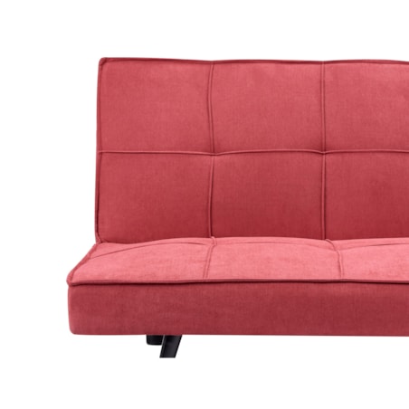 Sofa rozkładana HASLE Czerwony Tkanina