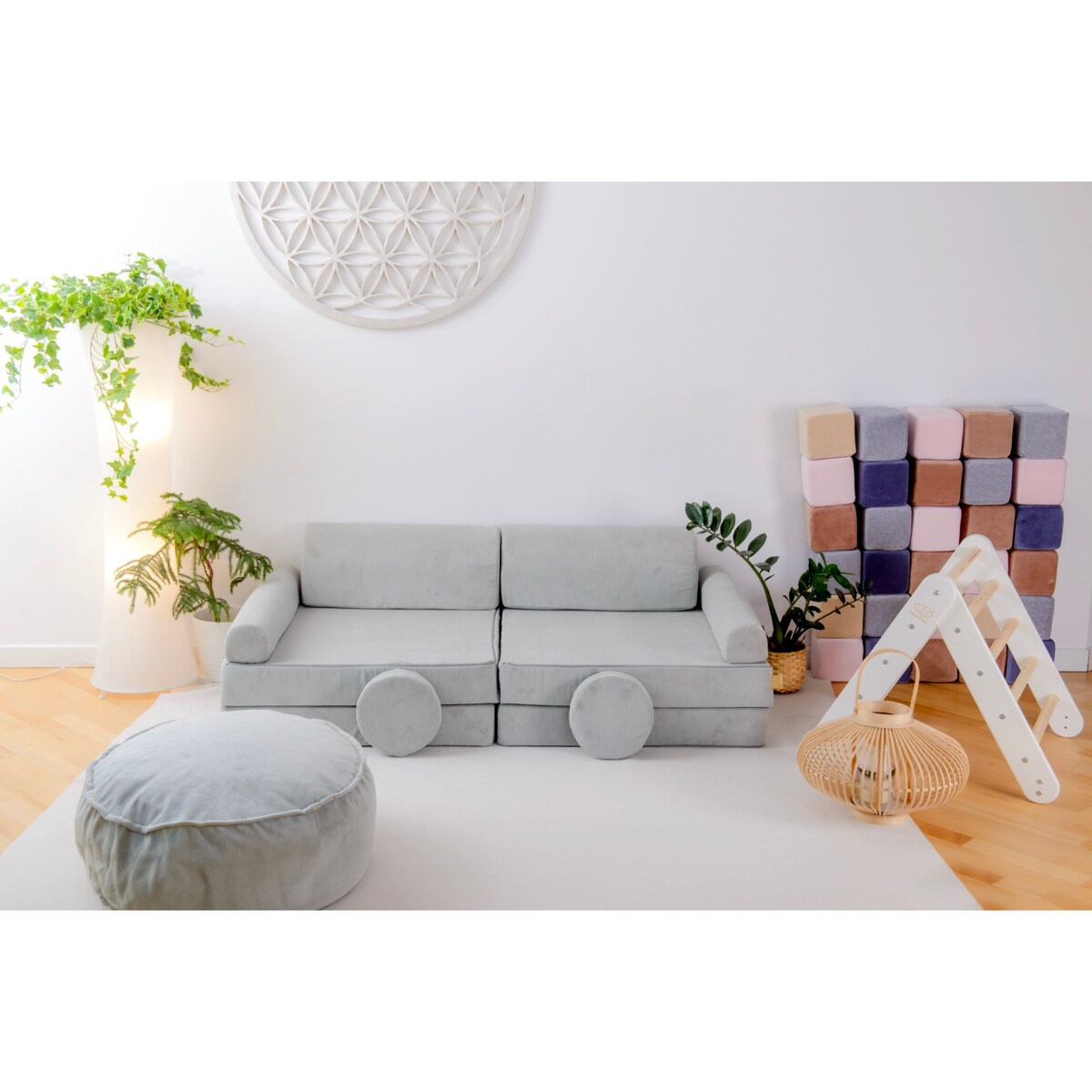 Sofa dla Dzieci Slimcord, Sztruksowa, Beżowa