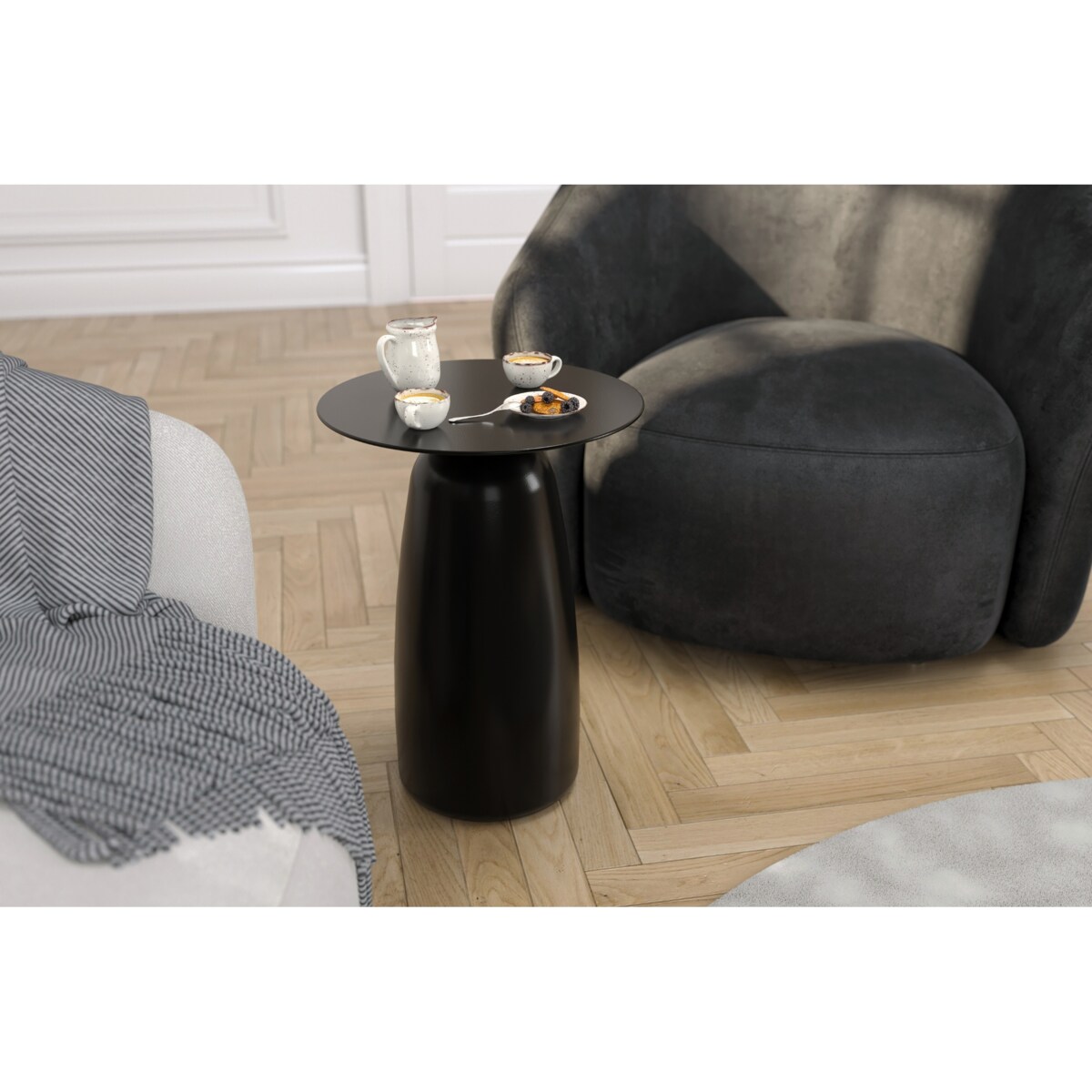 Stolik drewniany różne kolory Baobab 44, kolor czarny