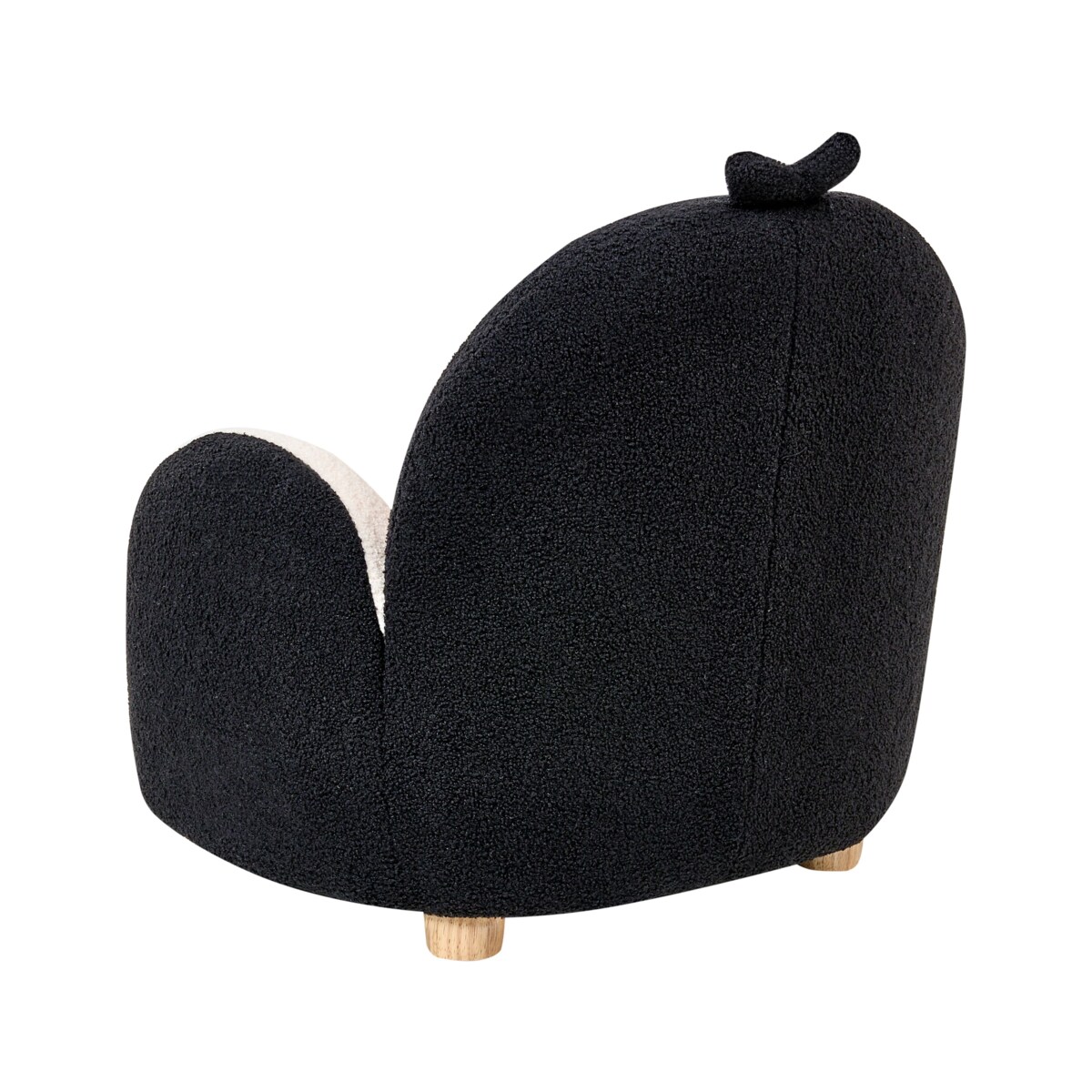 Fotel dziecięcy boucle pingwin czarny FYN