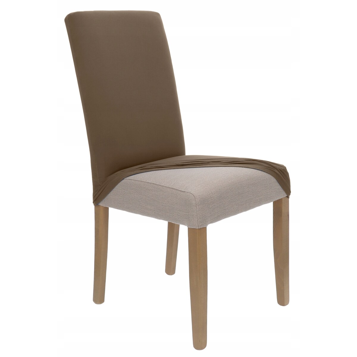 POKROWIEC NA KRZESŁO KAKAOWY BRĄZ ELASTYCZNY [21C1]