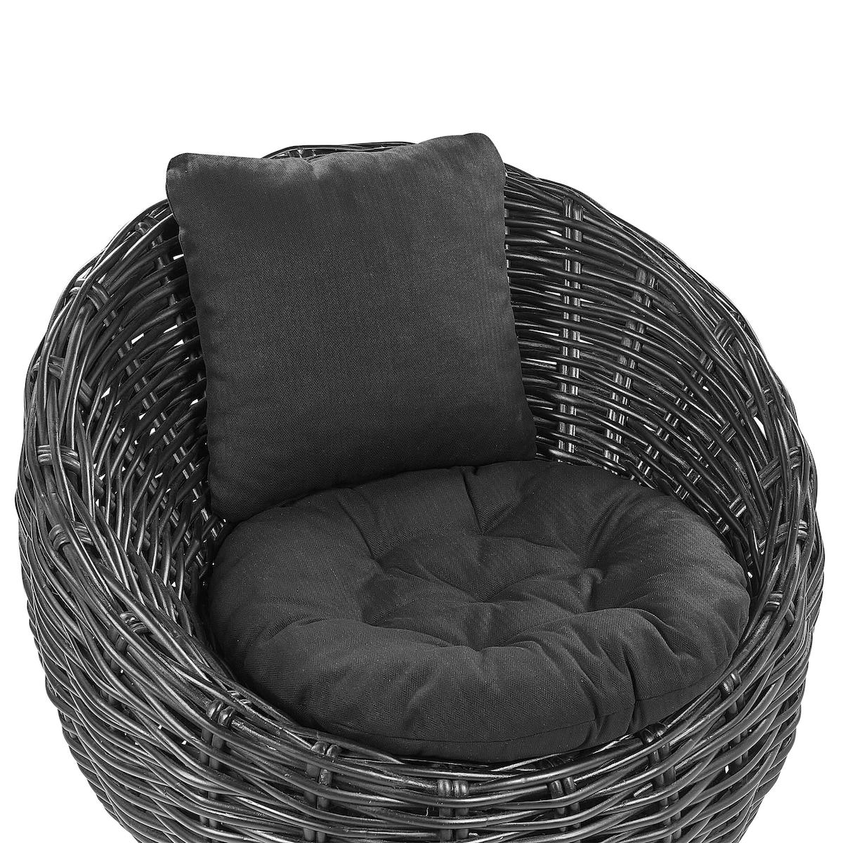 Krzesło ogrodowe LERICI Rattan Czarny