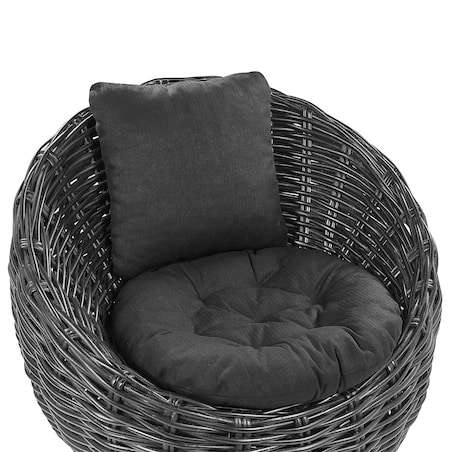 Krzesło ogrodowe LERICI Rattan Czarny
