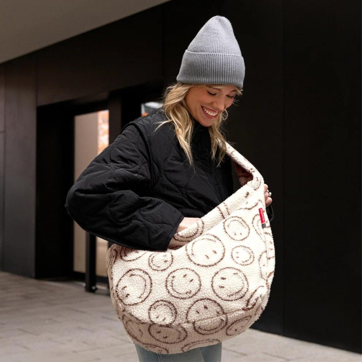 Torba MOONBAG, smiley® teddy chocolate