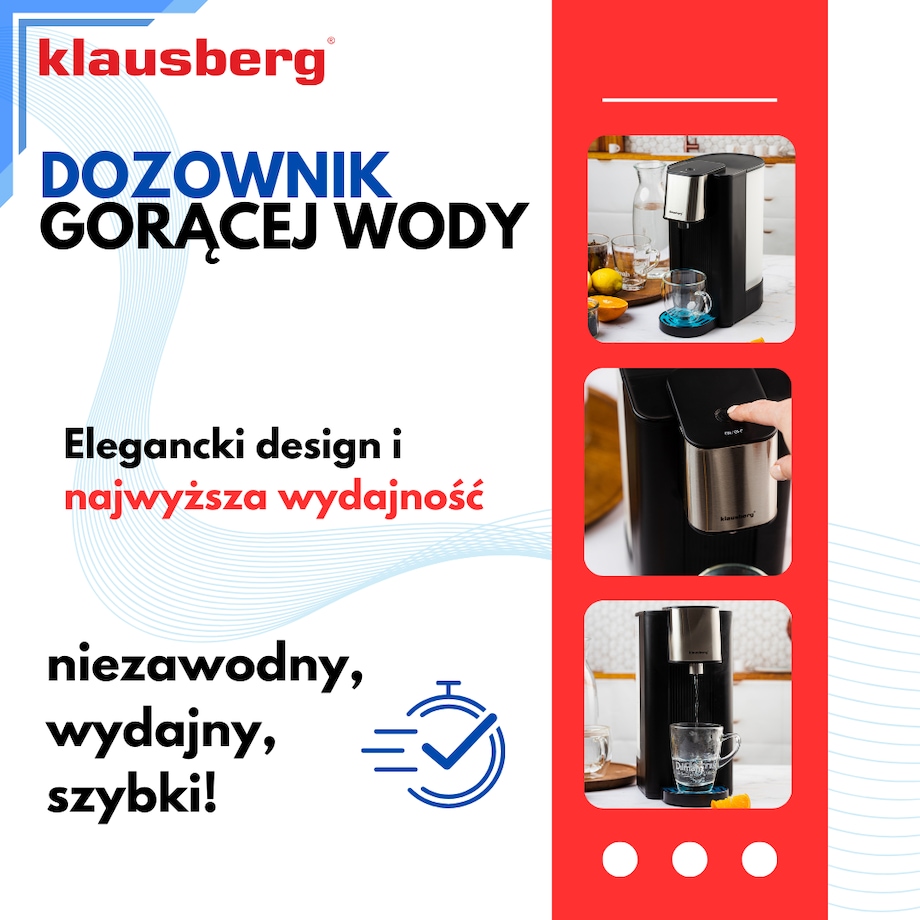 Dozownik dystrybutor podgrzewacz do gorącej wody 2.5L KLAUSBERG