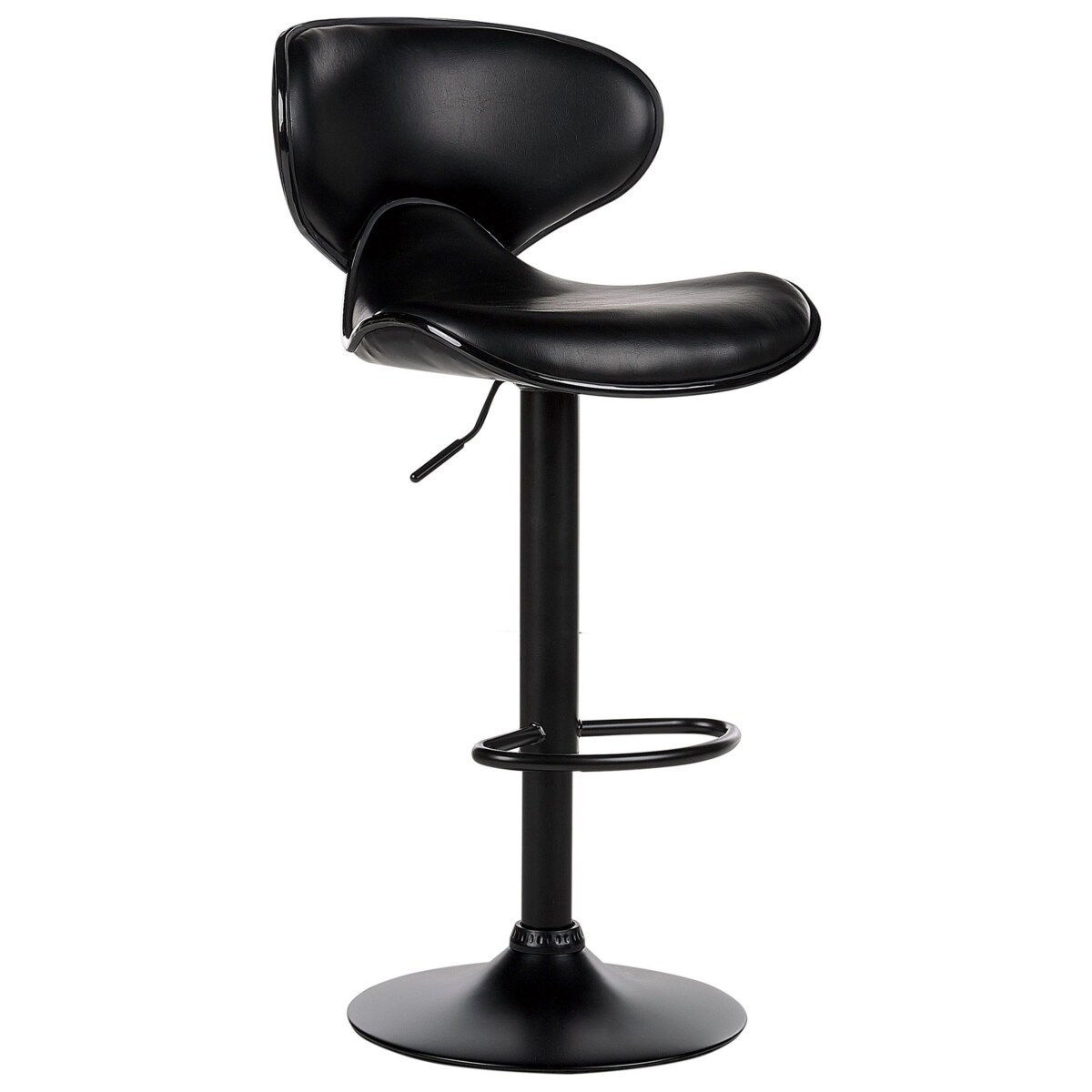 Zestaw 2 krzeseł barowych CONWAY Ekoskóra Obrotowy Czarny