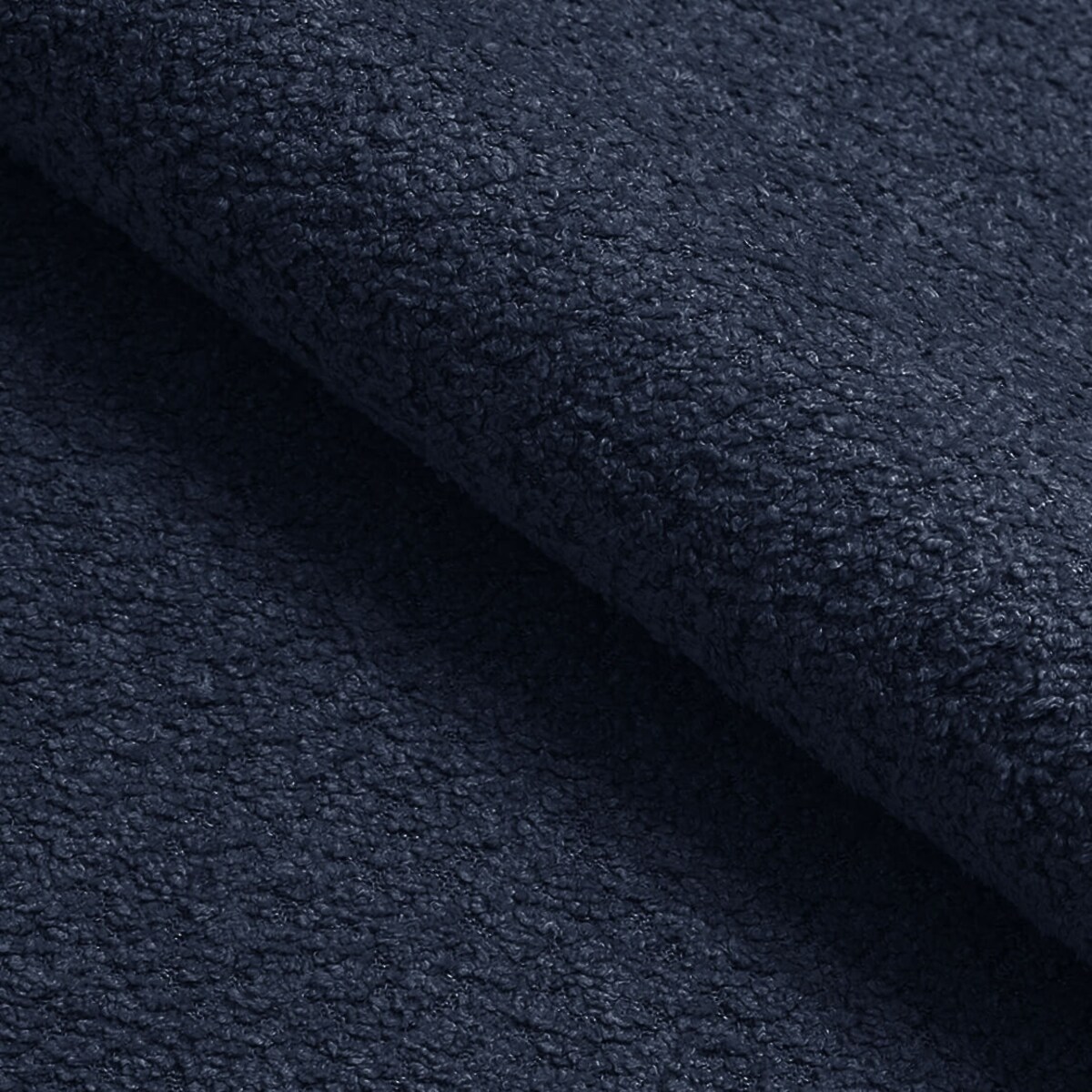 Narożnik Vello z funkcją spania do salonu, lewostronny- boucle- granatowy