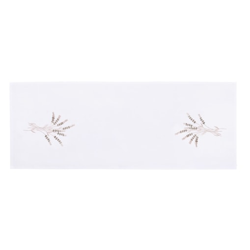 Konsimo CLIMAS Bieżnik plamoodporny, biały/kremowy