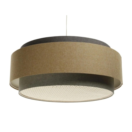 Lampa wisząca ERUTAN DUDU RATTAN szara/beżowa