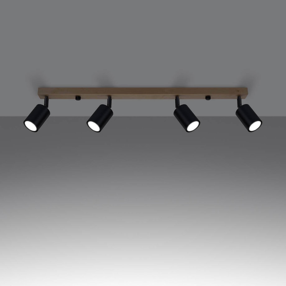 Plafon VERDO 4 czarny