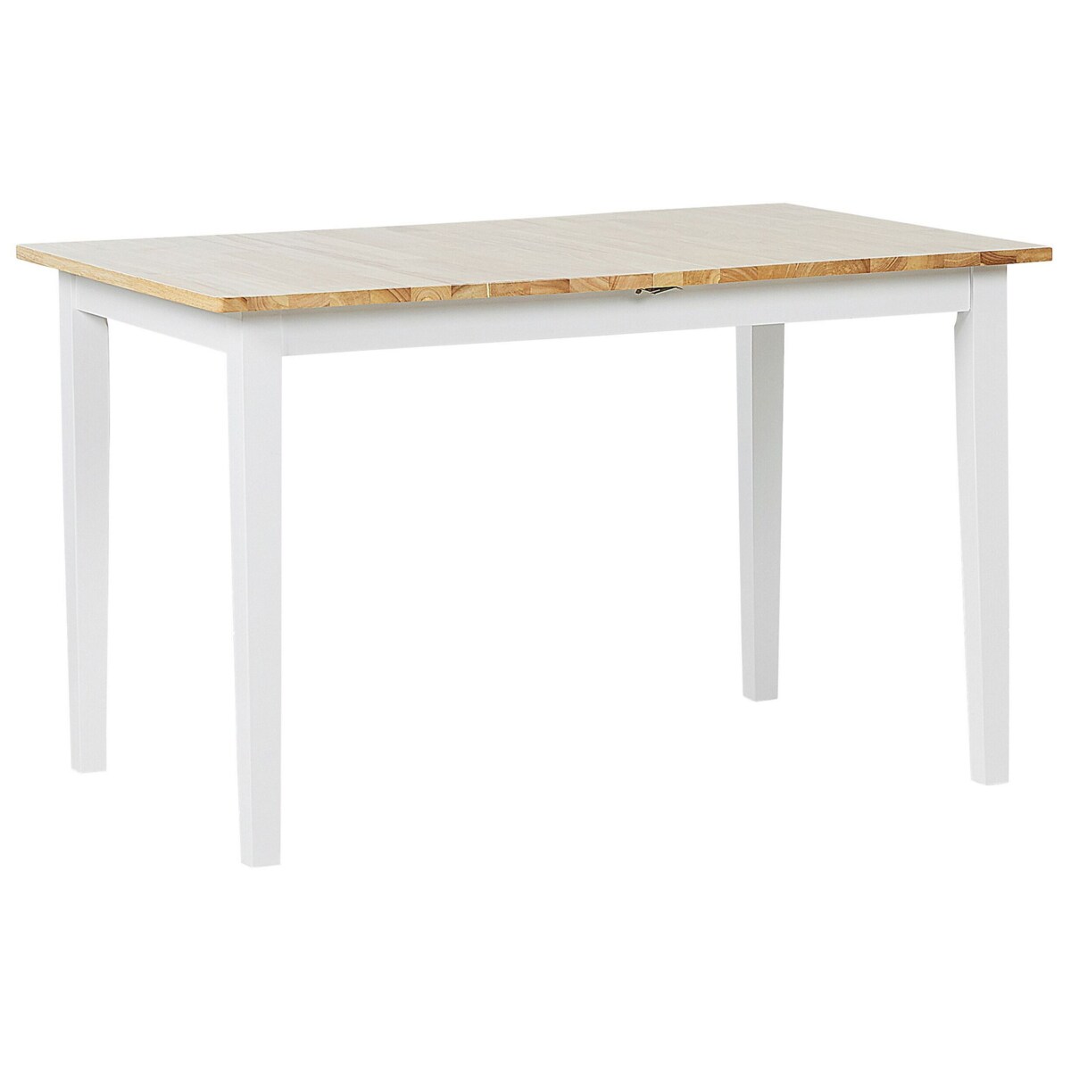 Stół do jadalni rozkładany drewniany 120/150 x 80 cm jasny z białym HOUSTON