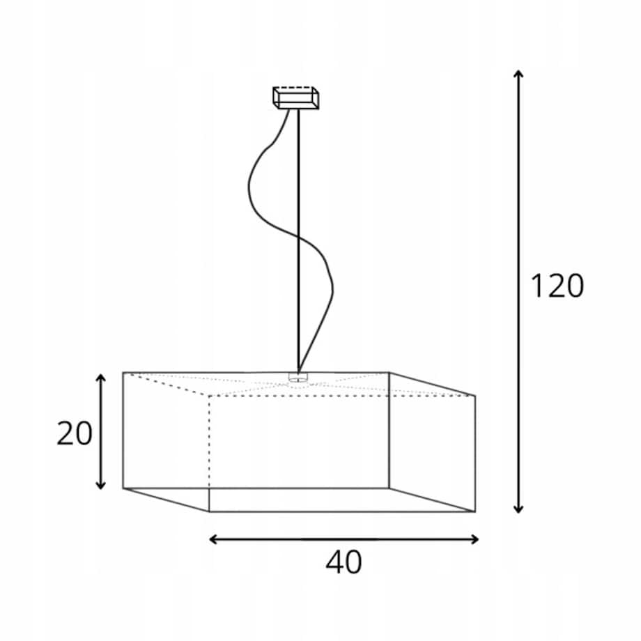 Lampa sufitowa żyrandol lampa wisząca z abażurem kwadrat MOTO