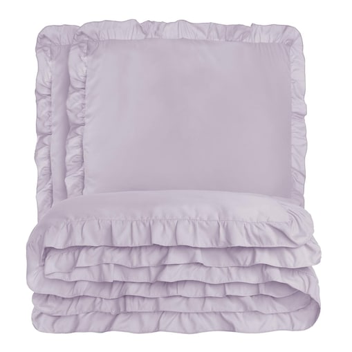 Wrzosowa Pościel z Falbanką 220x200 Ruffy