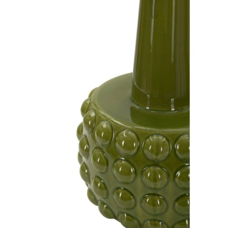 Lampa stołowa Gress, kolor zielony i biały, ceramika, żelazo i tkanina, 30 x 30 x 51,5 cm, 1 x E27, max. 40 W, do salonu i sypialni, Mauro Ferretti