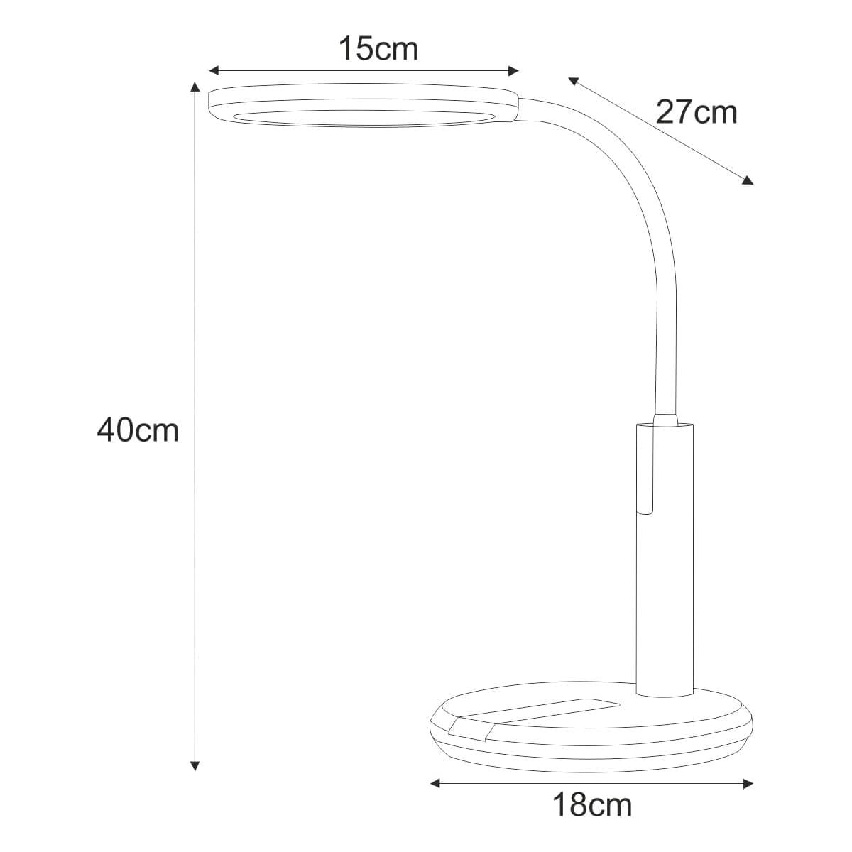 Lampka biurkowa K-BL1513A CZARNY z serii ERIS