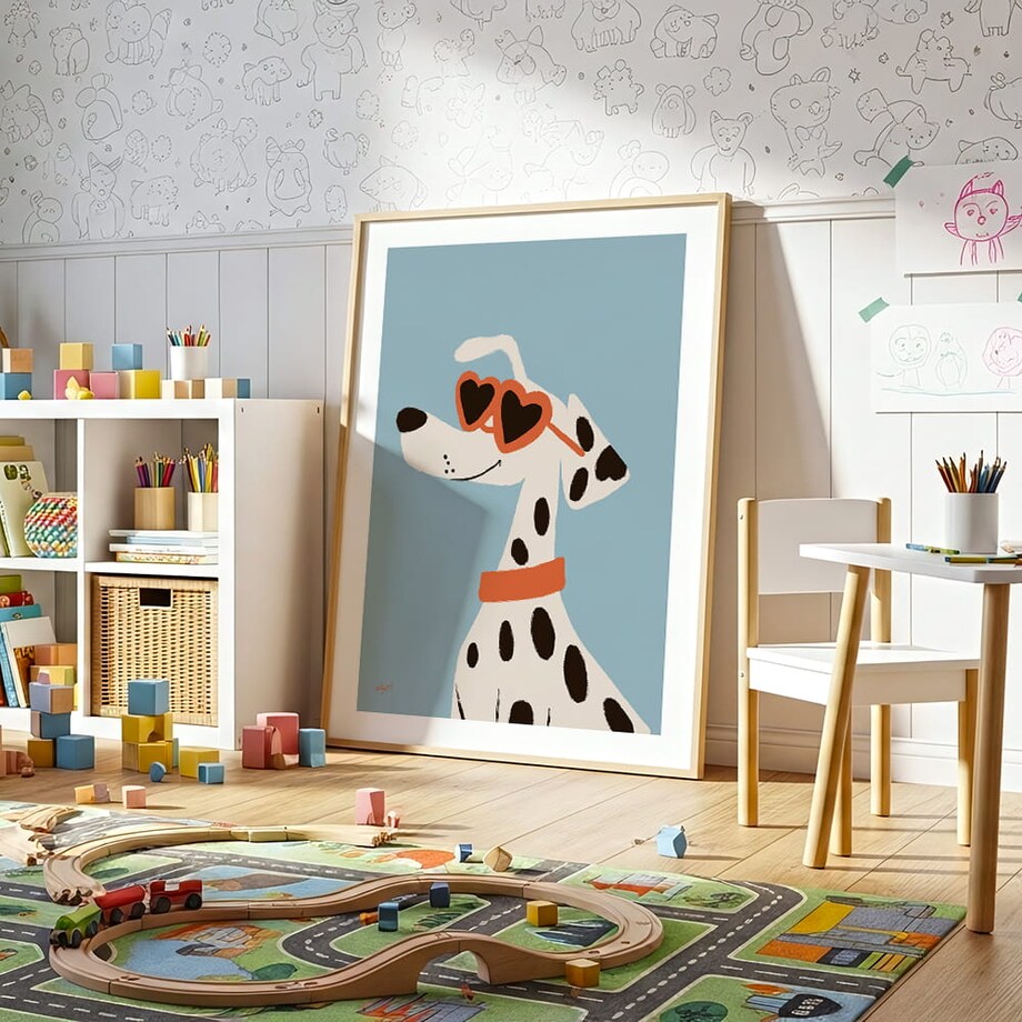 plakat stylowy dalmatyńczyk 70x100