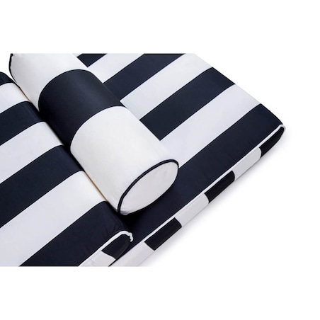 Materac ogrodowy z poduszką Azure 5900168832312 King Home czarny biały