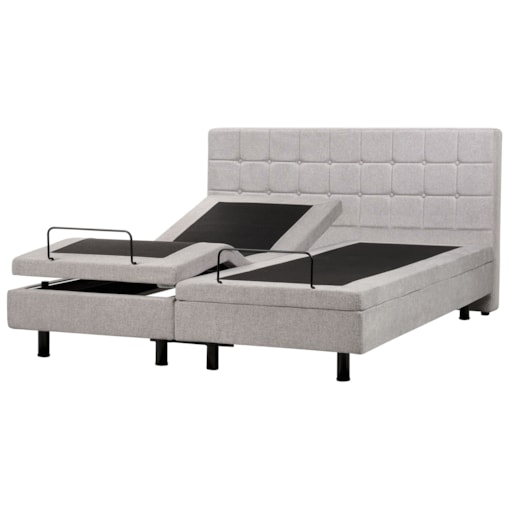 Łóżko regulowane DUKE 180 x 200 cm Jasnoszary