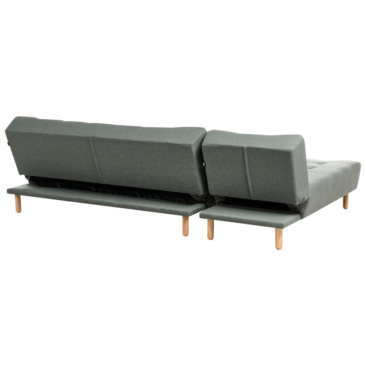 Narożnik rozkładany modułowy dla 4 osób ALSTEN Zielony Prawostronny